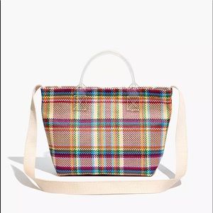 Rainbow Plaid Beach Tote | Madewell